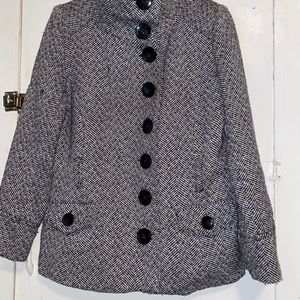 Black and White Pea Coat